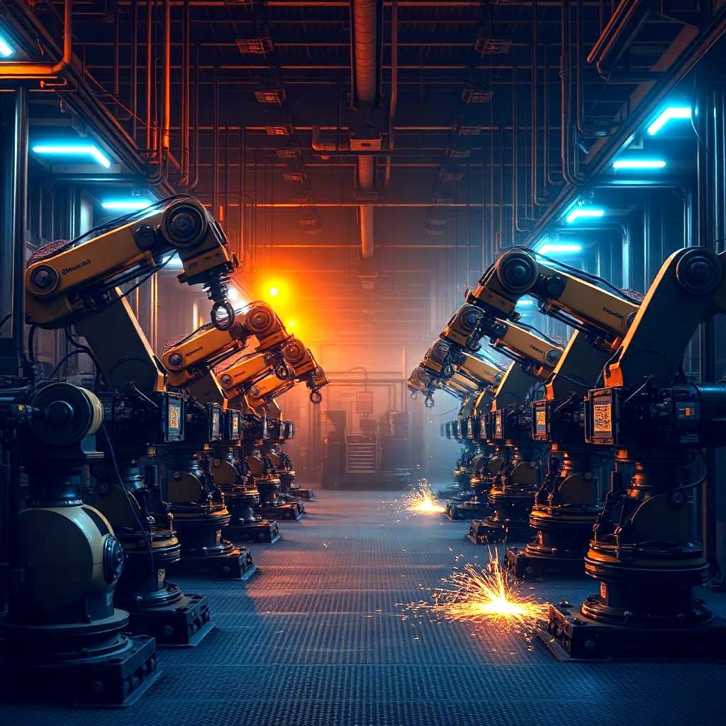 Manufacturing professionals at work